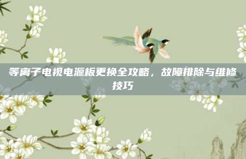 等离子电视电源板更换全攻略，故障排除与维修技巧