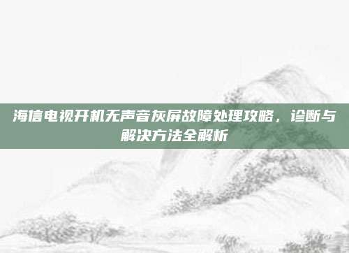 海信电视开机无声音灰屏故障处理攻略，诊断与解决方法全解析