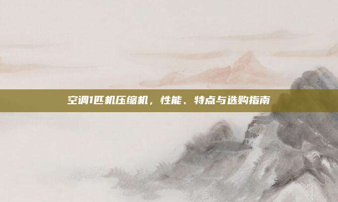空调1匹机压缩机,性能、特点与选购指南