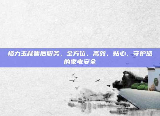 格力玉林售后服务，全方位、高效、贴心，守护您的家电安全