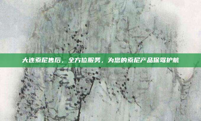 大连索尼售后，全方位服务，为您的索尼产品保驾护航