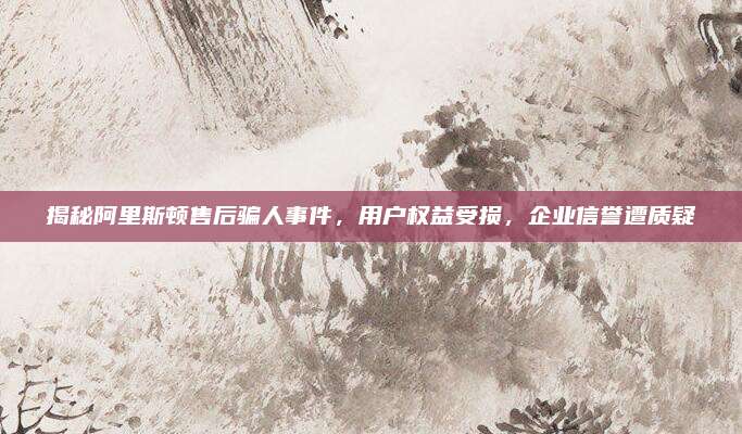 揭秘阿里斯顿售后骗人事件,用户权益受损,企业信誉遭质疑