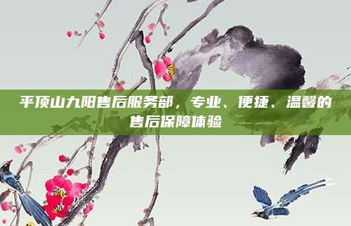 平顶山九阳售后服务部，专业、便捷、温馨的售后保障体验