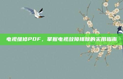 电视维修PDF，掌握电视故障排除的实用指南