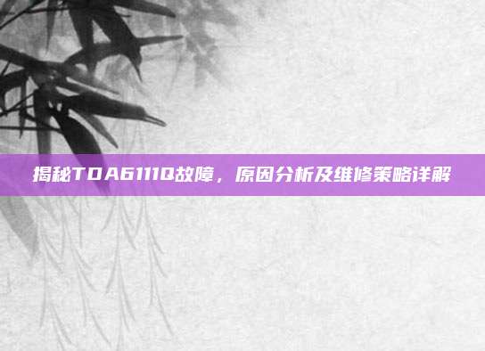 揭秘TDA6111Q故障，原因分析及维修策略详解