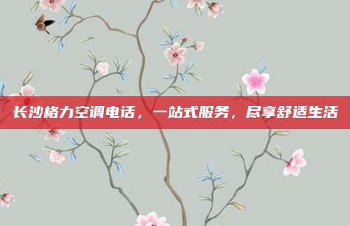 长沙格力空调电话,一站式服务,尽享舒适生活