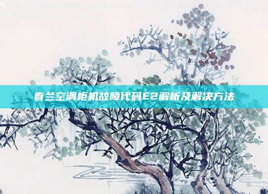 春兰空调柜机故障代码E2解析及解决方法