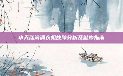 小天鹅滚洞衣机故障分析及维修指南