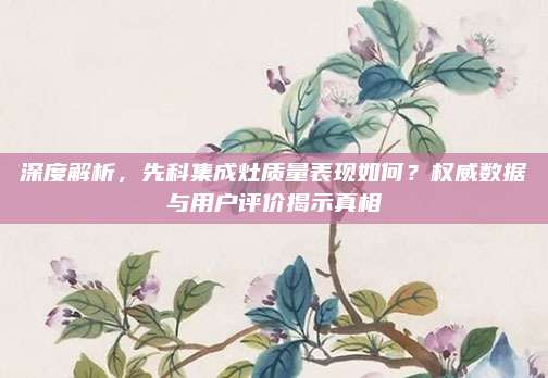 深度解析，先科集成灶质量表现如何？权威数据与用户评价揭示真相