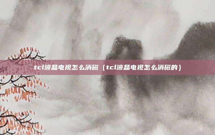 tcl液晶电视怎么消磁（tcl液晶电视怎么消磁的）