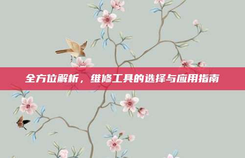 全方位解析,维修工具的选择与应用指南