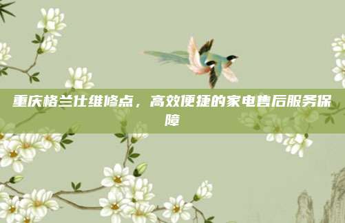 重庆格兰仕维修点,高效便捷的家电售后服务保障