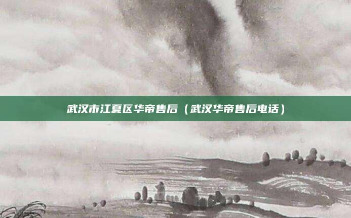 武汉市江夏区华帝售后（武汉华帝售后电话）