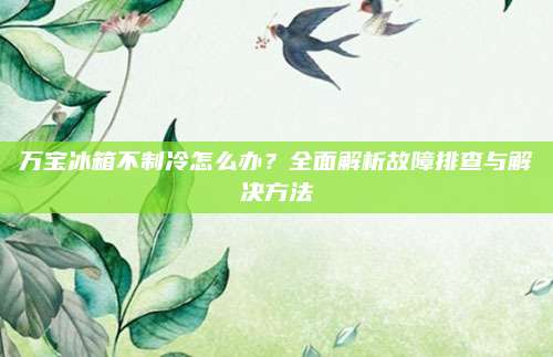 万宝冰箱不制冷怎么办？全面解析故障排查与解决方法