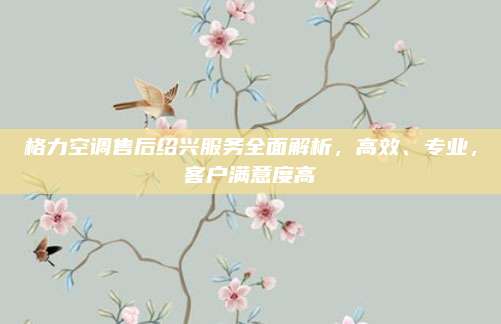 格力空调售后绍兴服务全面解析，高效、专业，客户满意度高