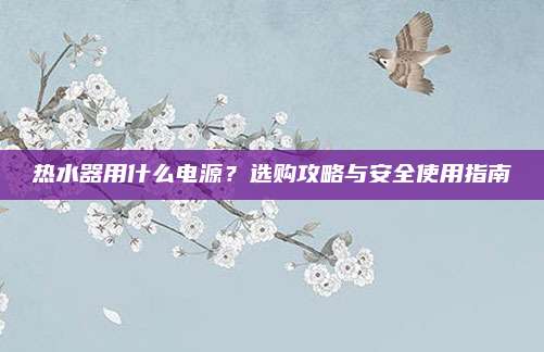 热水器用什么电源?选购攻略与安全使用指南