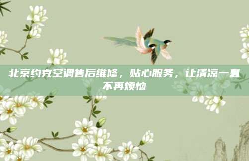 北京约克空调售后维修，贴心服务，让清凉一夏不再烦恼