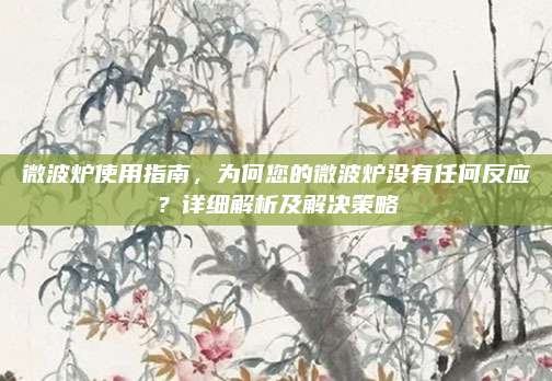 微波炉使用指南，为何您的微波炉没有任何反应？详细解析及解决策略