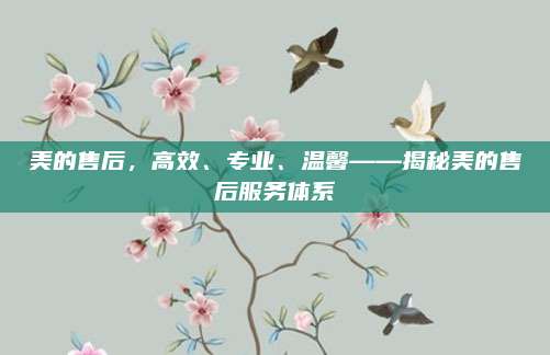 美的售后，高效、专业、温馨——揭秘美的售后服务体系