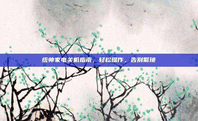 统帅家电关机指南，轻松操作，告别繁琐
