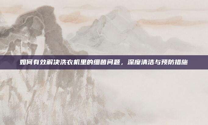 如何有效解决洗衣机里的细菌问题，深度清洁与预防措施