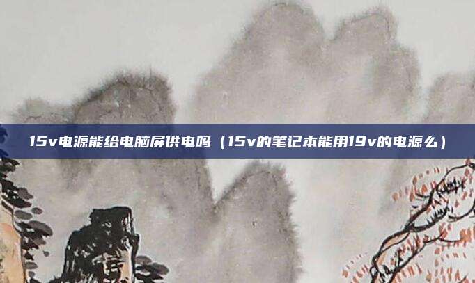 15v电源能给电脑屏供电吗（15v的笔记本能用19v的电源么）