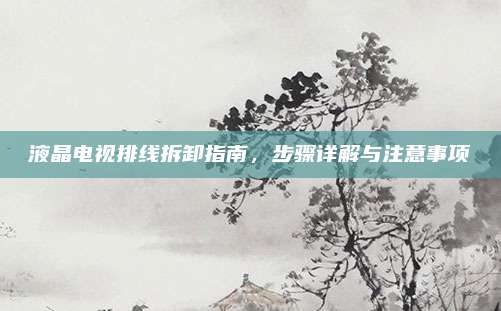 液晶电视排线拆卸指南，步骤详解与注意事项