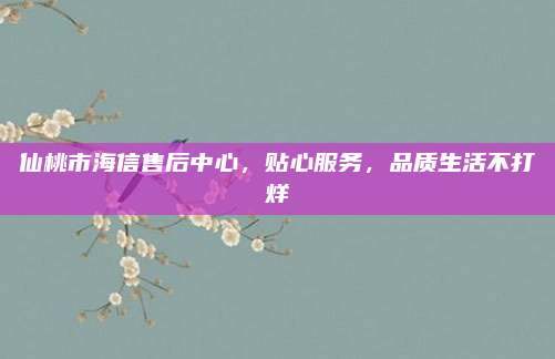 仙桃市海信售后中心,贴心服务,品质生活不打烊