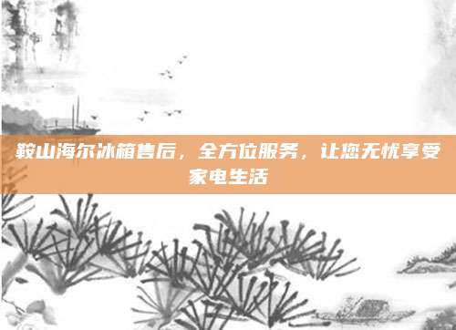 鞍山海尔冰箱售后，全方位服务，让您无忧享受家电生活