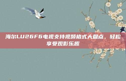 海尔LU26F6电视支持视频格式大盘点，轻松享受观影乐趣