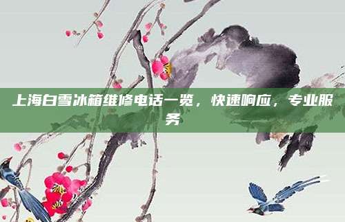 上海白雪冰箱维修电话一览，快速响应，专业服务