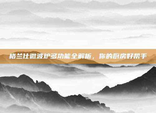 格兰仕微波炉多功能全解析,你的厨房好帮手