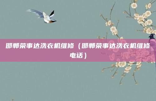 邯郸荣事达洗衣机维修（邯郸荣事达洗衣机维修电话）