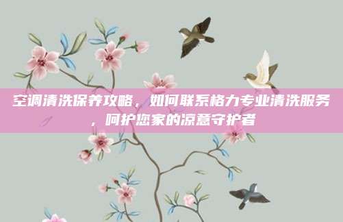 空调清洗保养攻略,如何联系格力专业清洗服务,呵护您家的凉意守护者