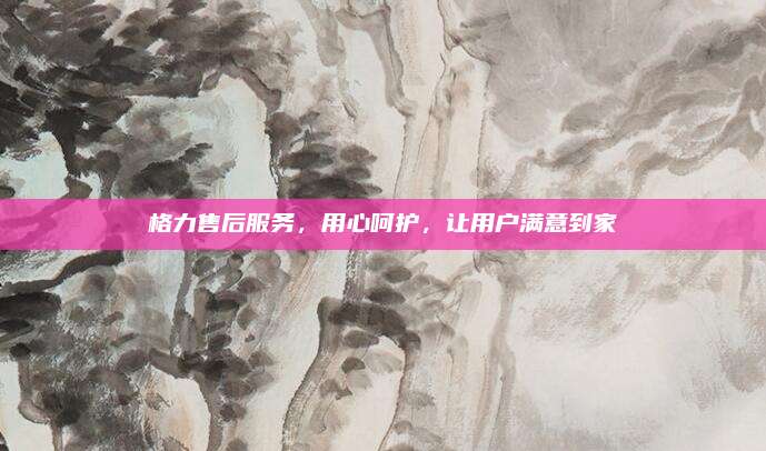 格力售后服务，用心呵护，让用户满意到家