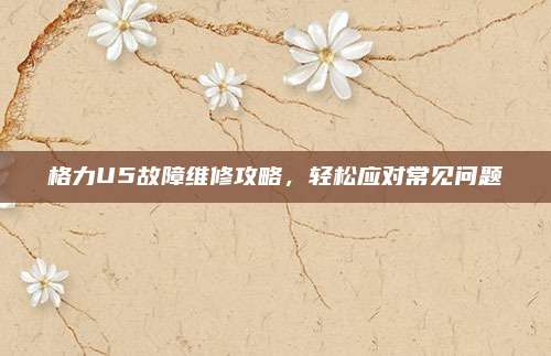格力U5故障维修攻略，轻松应对常见问题
