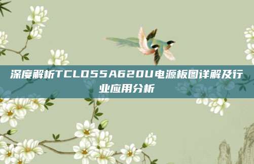 深度解析TCLD55A620U电源板图详解及行业应用分析