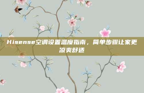 Hisense空调设置温度指南，简单步骤让家更凉爽舒适