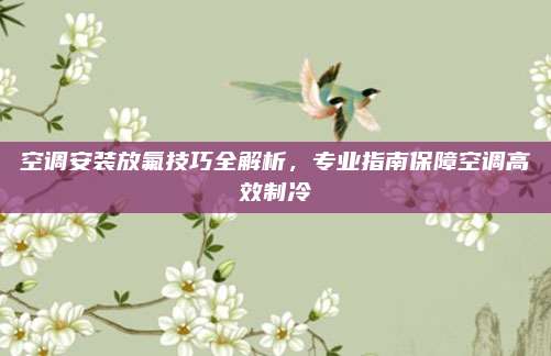 空调安装放氟技巧全解析，专业指南保障空调高效制冷