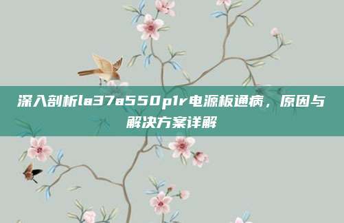 深入剖析la37a550p1r电源板通病，原因与解决方案详解