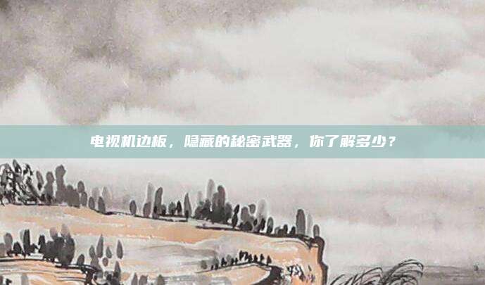 电视机边板，隐藏的秘密武器，你了解多少？