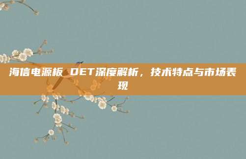 海信电源板 DET深度解析,技术特点与市场表现