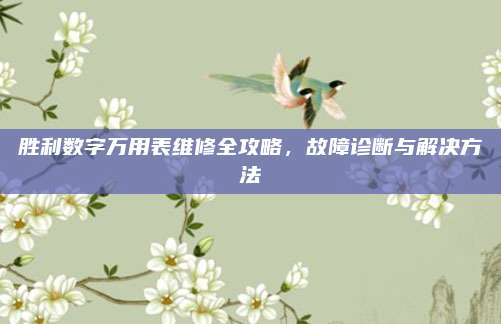 胜利数字万用表维修全攻略，故障诊断与解决方法