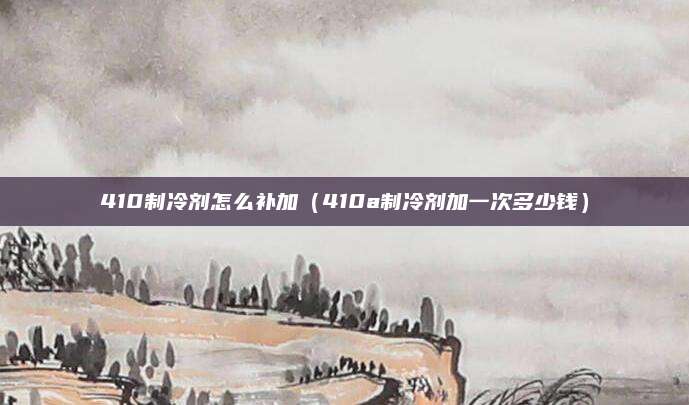 410制冷剂怎么补加（410a制冷剂加一次多少钱）
