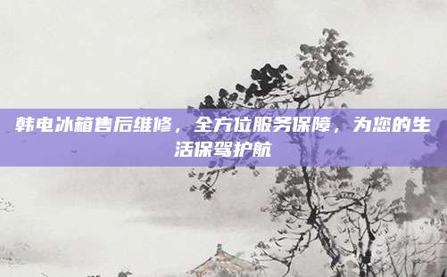 韩电冰箱售后维修，全方位服务保障，为您的生活保驾护航