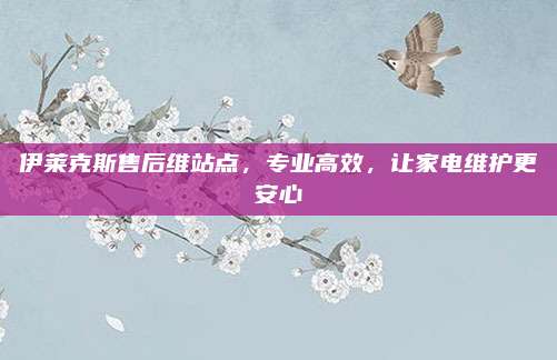 伊莱克斯售后维站点,专业高效,让家电维护更安心