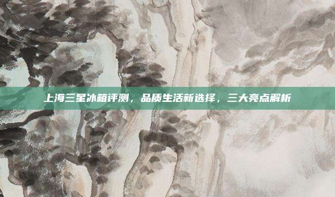 上海三星冰箱评测，品质生活新选择，三大亮点解析
