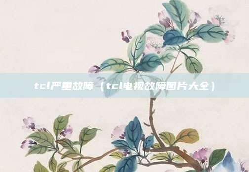 tcl严重故障（tcl电视故障图片大全）