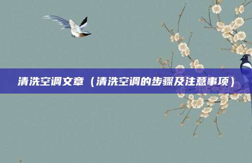 清洗空调文章(清洗空调的步骤及注意事项)