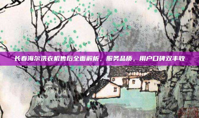 长春海尔洗衣机售后全面解析，服务品质，用户口碑双丰收